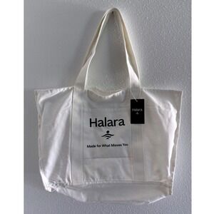Halara Bag White Large Canvas Tote Reusable Eco‎ Friendly Sustainable Travel